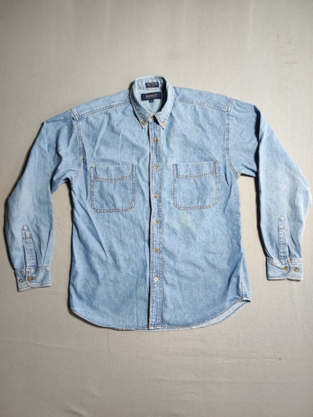 Y2K Bluenotes denim shirt men's size S denim blue classic western rodeo